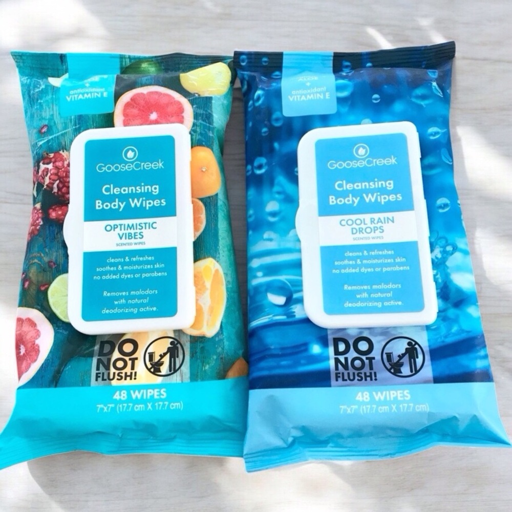🆕Optimistic Vibes and Cool Rain Drops Body Wipes